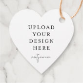 ハートメッセージカード, 1.75インチギフトラベル フェイバータグ (裏面)