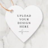 ハートメッセージカード, 1.75インチギフトラベル フェイバータグ (正面)