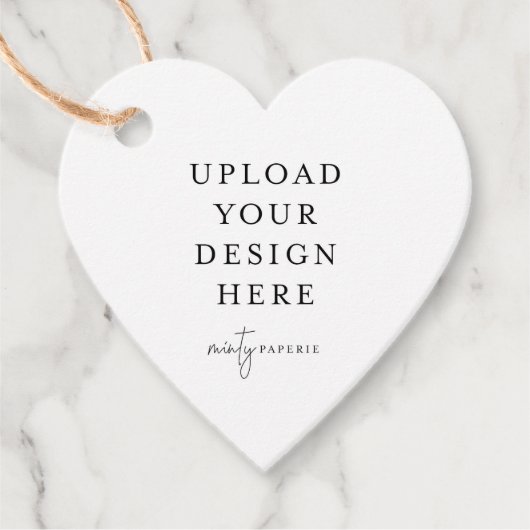 ハートメッセージカード, 1.75インチギフトラベル フェイバータグ (正面)