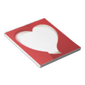 ハートメモ5.5 x 6メモ帳 ノートパッド (アングル)