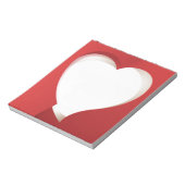 ハートメモ5.5 x 6メモ帳 ノートパッド (回転)