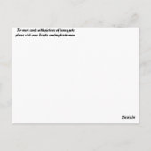 ハートメリーは薬のように効能がある。 ポストカード (裏面)