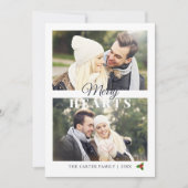 ハートメリーロマンチックなクリスマス写真 シーズンカード (正面)