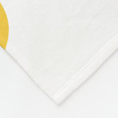 ハートメルト – ターコイズと黄色 フリースブランケット (角)