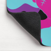 ハートメルト – ピンク、紫、青、黒 マウスパッド (コーナー)