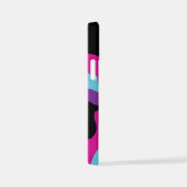 ハートメルト – ピンク、紫、青、黒 iPhoneケース (右側面)