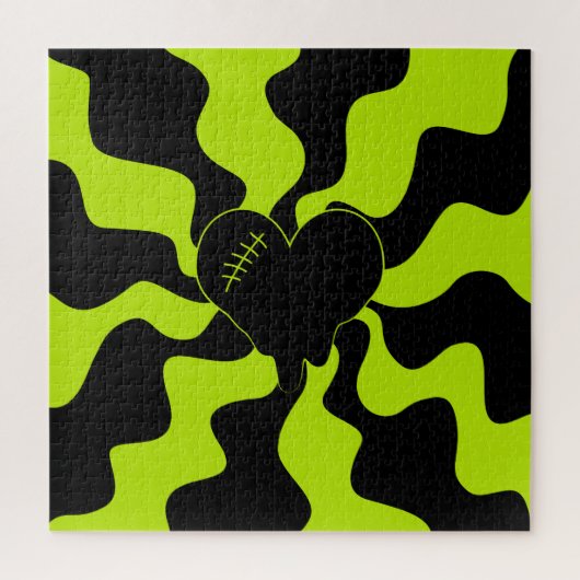 ハートメルト – ライムグリーン ジグソーパズル (縦)