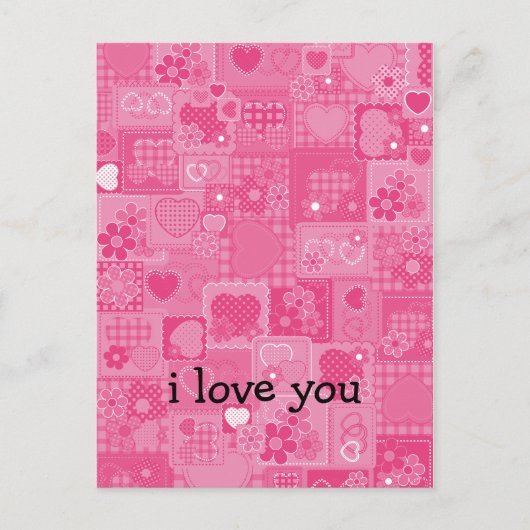 ハートモザイク ポストカード (正面)