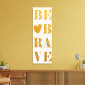 ハートモダンでフェイク金ゴールドと白が勇敢 キャンバスプリント (インサイチュ (リビング))