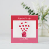 ハートモダンカラーブロックバレンタインデーのカード シーズンカード (スタンド正面)