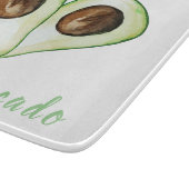ハートモダングリーンIラブアボカド引用文 カッティングボード (角)