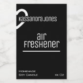 ハートモダンシェイプ白黒キャンドル美しい フードラベル (シングルラベル)