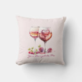 ハートモダンズキュート赤バレンタインデー記念日 クッション (正面)