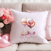 ハートモダンズキュート赤バレンタインデー記念日 クッション