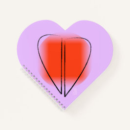 ハートモダンハート型スパイラルノート ノートブック