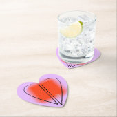 ハートモダンハート型紙コースター ペーパーコースター (インサイチュ)