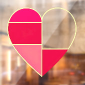 ハートモダンパネルウィンドウデカールバレンタインデー ウィンドウサイン (シート2)