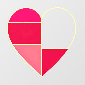 ハートモダンパネルウィンドウデカールバレンタインデー ウィンドウサイン (シート)