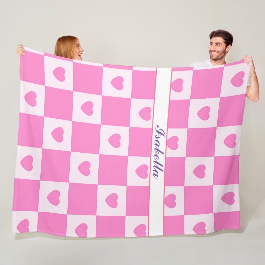 ハートモダンピンクラブコレクション フリースブランケット (インサイチュ)