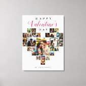 ハートモダンフォトコラージバレンタインデーのプレゼント キャンバスプリント (正面)