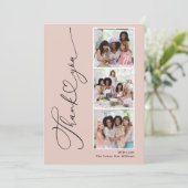 ハートモダンブライダルシャワー写真サンキューカード サンキューカード (スタンド正面)