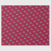 ハートモダンブルゴーニュ模様の包み紙 ラッピングペーパー (フラット)