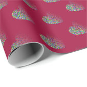 ハートモダンブルゴーニュ模様の包み紙 ラッピングペーパー (ロールコーナー)