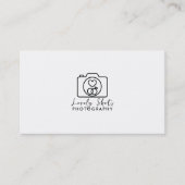 ハートモダンミニマル結婚カメラ撮影 名刺 (正面)