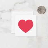 ハートモダンラブノートレッドタイムレス定常 ノートカード (正面/裏面インサイチュ)