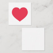 ハートモダンラブノートレッドタイムレス定常 ノートカード (正面/裏面)