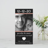 ハートモダン保存の日付（桃） セーブザデート (スタンド正面)