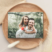 ハートモダン写真を使用して日付を保存 案内ポストカード