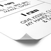 ハートモダン写真1st誕生日マイルストーンのサイン ポスター (角)