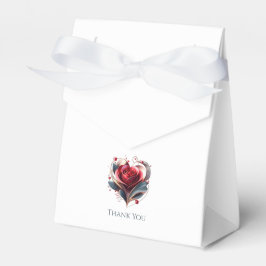 ハートモダン型バラの結婚ありがとう フェイバーボックス