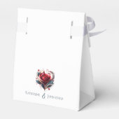 ハートモダン型バラの結婚ありがとう フェイバーボックス (裏面サイド)