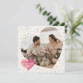 ハートモダン型フォトハッピーバレンタインデー シーズンカード (スタンド正面)