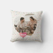 ハートモダン型フォトバレンタインデー クッション (正面)