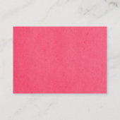 ハートモダン座席表、ピンク プレイスカード (裏面)