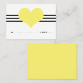 ハートモダン座席表、黄 プレイスカード (正面/裏面)