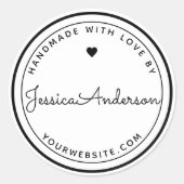 ハートモダン手作りラブクラフトDIY製品 ラウンドシール (正面)