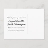 ハートモダン日付はがきを赤で保存 案内ポストカード (裏面)