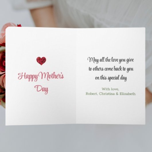 ハートモダン最高のフローラ母の日 カード