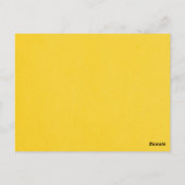 ハートモダン表番号はがき、黄色 ポストカード (裏面)