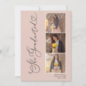 ハートモダン4枚写真卒業パーティー 招待状 (正面)