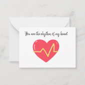 ハートモダン・心電図 ノートカード (正面)
