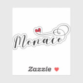 ハートモナコ、モナコ国旗、Iラブモナコ シール (シート)