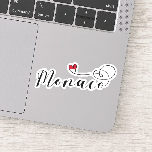 ハートモナコ、モナコ国旗、Iラブモナコ シール (詳細)