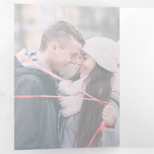 ハートモノグラムアートフォトウェディングプログラム 三つ折りプログラム (内部最初)