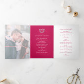 ハートモノグラムアートフォトウェディングプログラム 三つ折りプログラム (内部)