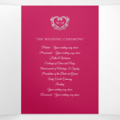 ハートモノグラムアートフォトウェディングプログラム 三つ折りプログラム (内部中)